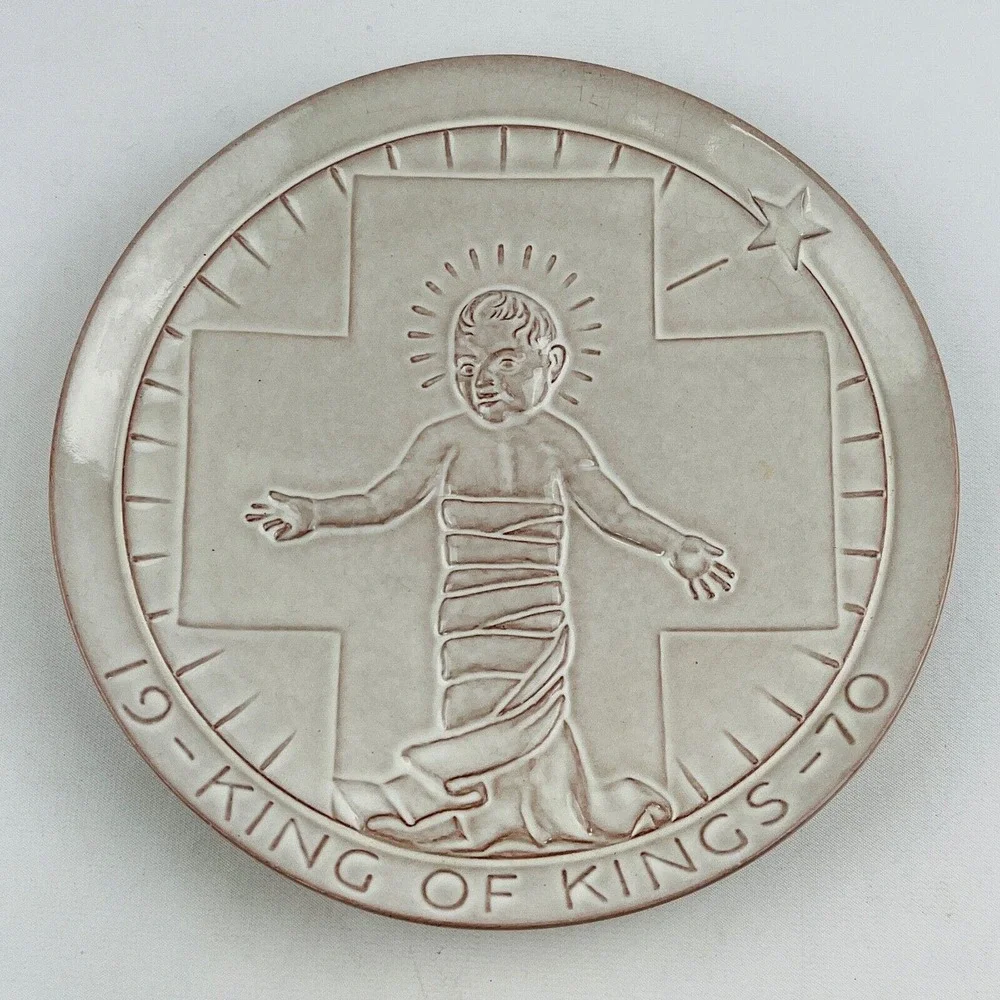 Vintage Frankoma 1970 King‎ of Kings Christmas Collector Plate John Frank
